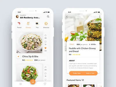 Food & Restaurant cook detail food food app food order list on demand order now recipe restaurant restaurant app