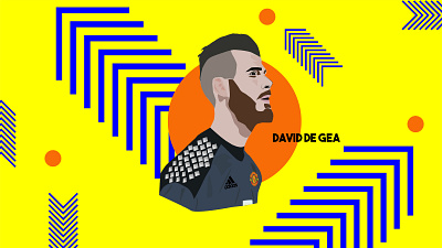 David De Gea Illustration design flat icon illustration typography vector