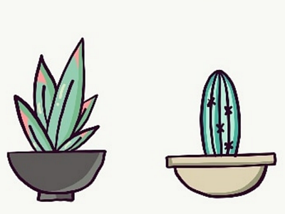 Cacti 02 art cacti character design designer illustration plant