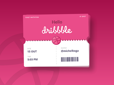 Hello Dribbble :) first first shot firstshot hello hello dribbble hello dribble invitation ticket welcome