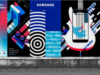 Samsung Cue KV abudhabi brazil design identity illustration kv samsung vector