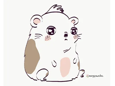 Guinea pig animals art character design designer illustration mrugaillustrations pet