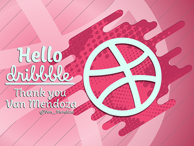 Hello Dribble! achievement adobe illustrator debut debutshot design drafted dribbble dribble first first shot hello dribble hello world illustration logo new member thank you