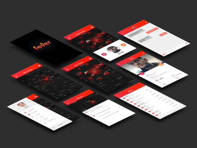Fever App Screens map mobile app mobile app design profile card user account
