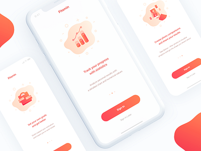 Fitamin Onboarding app colors palette fitamin gradient graphic design illustration ios mobile ui ux vector