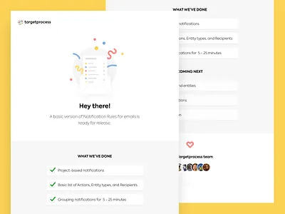 Notification announcement agile icon letter notifications targetprocess ui web