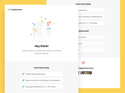 Notification announcement agile icon letter notifications targetprocess ui web