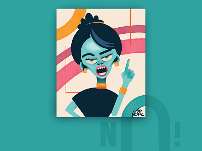 No! design illustration no! poster art vector