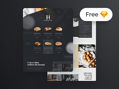 Free Behance Mockup - French Bakery behance behance project design free mockup mockup bundle presentation ui ui ux