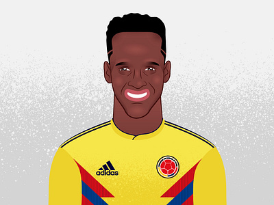 YERRY MINA character design football futbol graphic guturo illustration illustrator player soccer vector