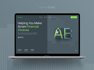 Apex Bank app banking design ui