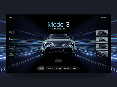 Tesla Model 3 auto design graphic design ui ux