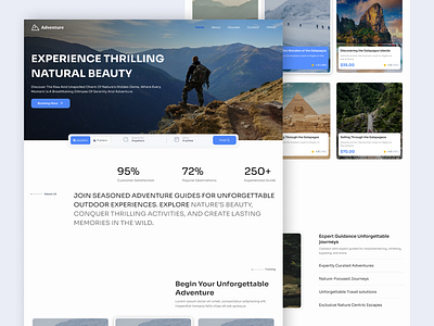 Adventure - Travel Agency Landing Page degine figma trip website ui uiux. uiwebsite ux uxui web website