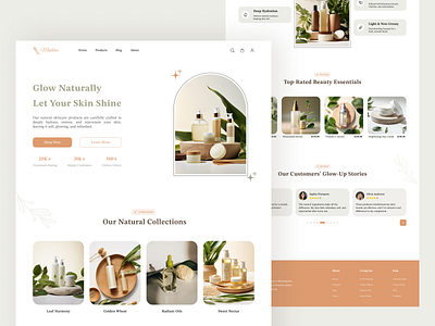 Skin Care - Landing Page beauty design dribbble figma landingpage skincare ui uidesign uitrends uiux userexperience userinterface ux web webdesign