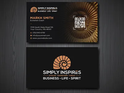 Black Business Card business card design editable graphic design illustration illustrator vector