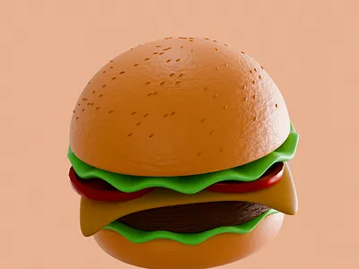 3D Burger 3d burger design illustration ui uiux