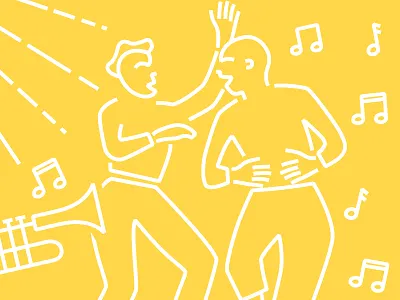 Swing Dance Fitzroy branding design flat illustration vector