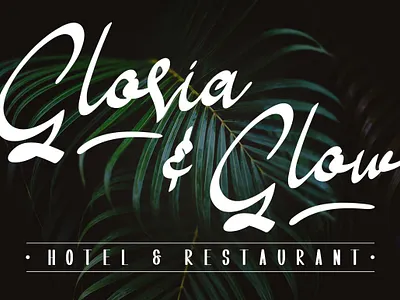 Gloria & Glow for branding or logotype branding cool font duo lettering logo logofont packaging font script type typeface typography