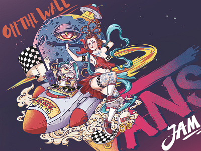 #Vans Off The Wall#-Chang'e Flies to the Moon design illustration ps