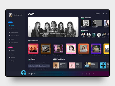 JOOX Redesign Concept adobe adobe xd app dark design home joox landing page music redesign concept sketch typography ui ui ux ui daily ui dark ux web web design