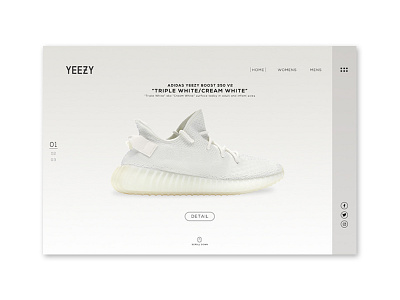 Yeezy Landing Page design minimal typography ui ux web