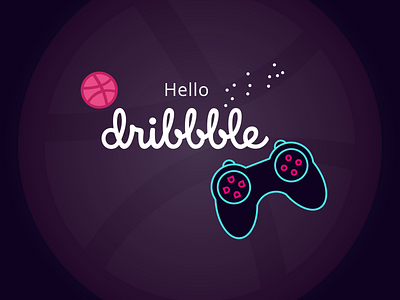 Gamepad Dribbble Debut adobe ilustrator debut design design app graphic design illustration ilustration typography