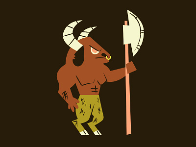 Minotaur ai day 23 halloween illustration inktober monsters