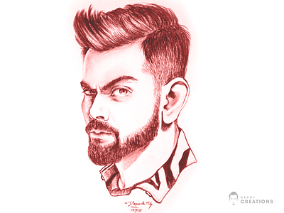 11 Sketch Virat Kohli cricket eyes face hair sketches strokes style