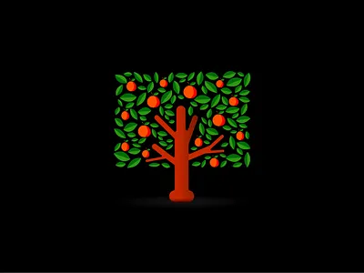 Geometric Tree design illustration typography vector