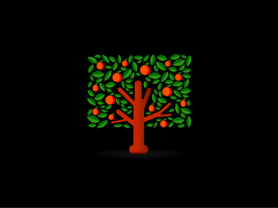 Geometric Tree design illustration typography vector