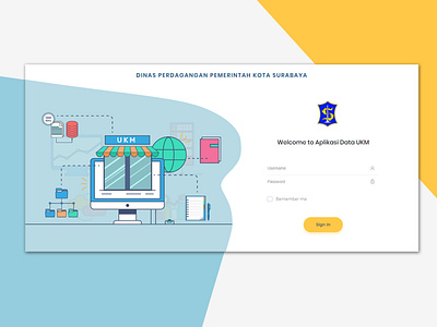 Login - Data UKM App app clean app design design government illustration login login form ui design web design website