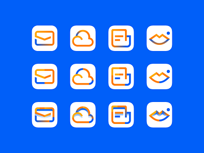 Icon concept cartoon cloud icon mail news tolstovbrand vector