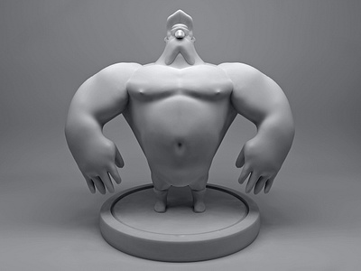 Wrestler 3d anatomical character art design graphic design illustration rendering wrestler