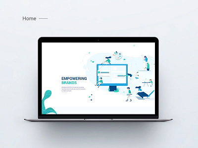 Website Home Page With Illustrations !! branding design home icon illustration landing page minimal ui uiux ux vector web website white