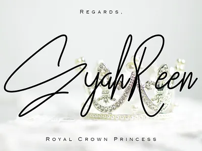 Syahreen Signature branding cool design font lettering script signature type typeface