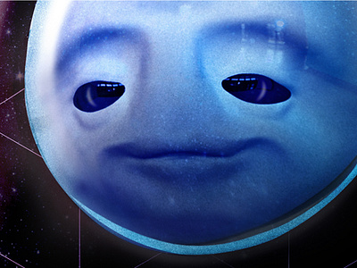 Moon Face 3d character design graphic design illustration rendering