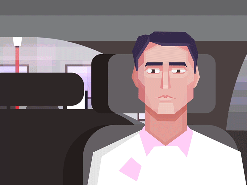 Geometry Man animation character emotions illustration vector