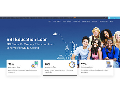 Bank Loan Landing Page Design adobe bank cards color creative design design education educational illustration gradiant iconography landing page landing page design online online banking ui ui cards user center design user interface design ux design web