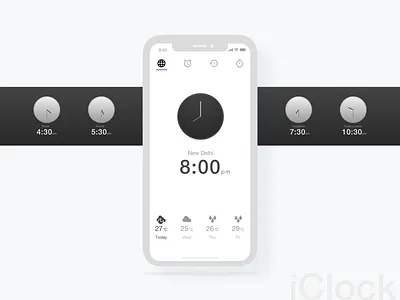 Clock App app apple clock app design ios time ui