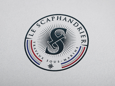 Le Scaphandrier badge badgedesign design dribbble france icon idea illustration illustrator le scaphandrier letter logo logodesign manchedesign marins minimal typography vector