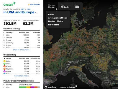 Onesoil Map crop fields interface map map design onesoil