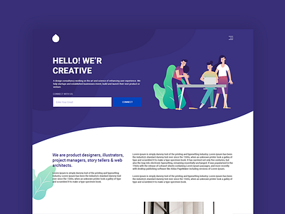 Landing Page Ui Design adobe blue business clean concept creative designer dribbble best shot illustration inspiration landingpage minimal portfolio simple design typography ui ui design ux vector web design