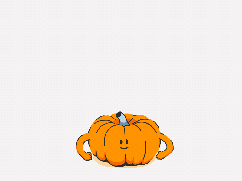 Pumpkin monster 2d animation character cool gif halloween pumkin