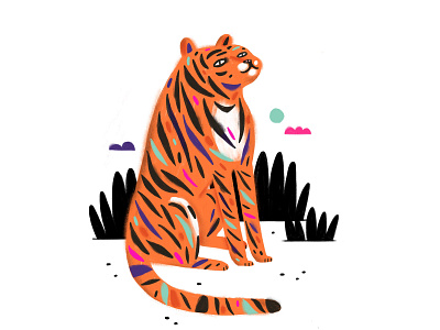 Tiger editorial illustration illustration kids art pro create sketching