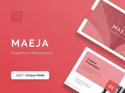 Maeja Presentation agency business clean corporate creative design layout maeja minimal modern powerpoint presentation red template