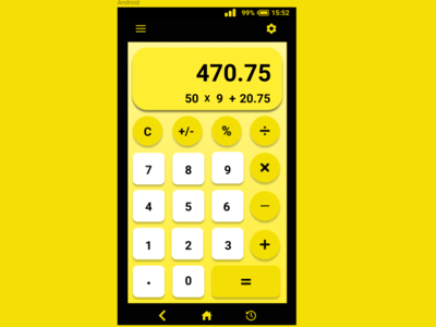 Basic calculator 004 android app android app design app dailyui dailyuioo4 design figma mockup prototype ui ui ux design uidesign uidesigner
