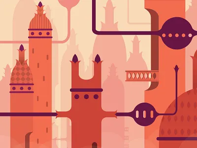 Some World 1 illustration art illustration design imagination tower illustration vector