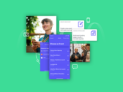 Event Farm Homepage Splash branding design illustration interfaces