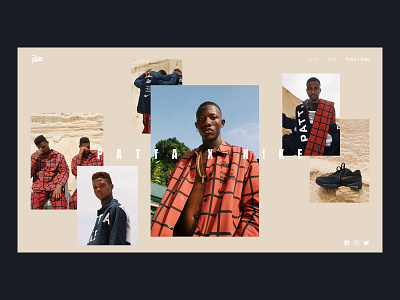 Patta x Nike concept page interface shop concept patta ui ux web website grid fashion