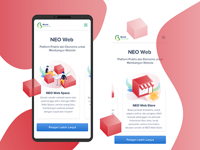 Neo Web Products apps mobile product red responsive space store uidesign web